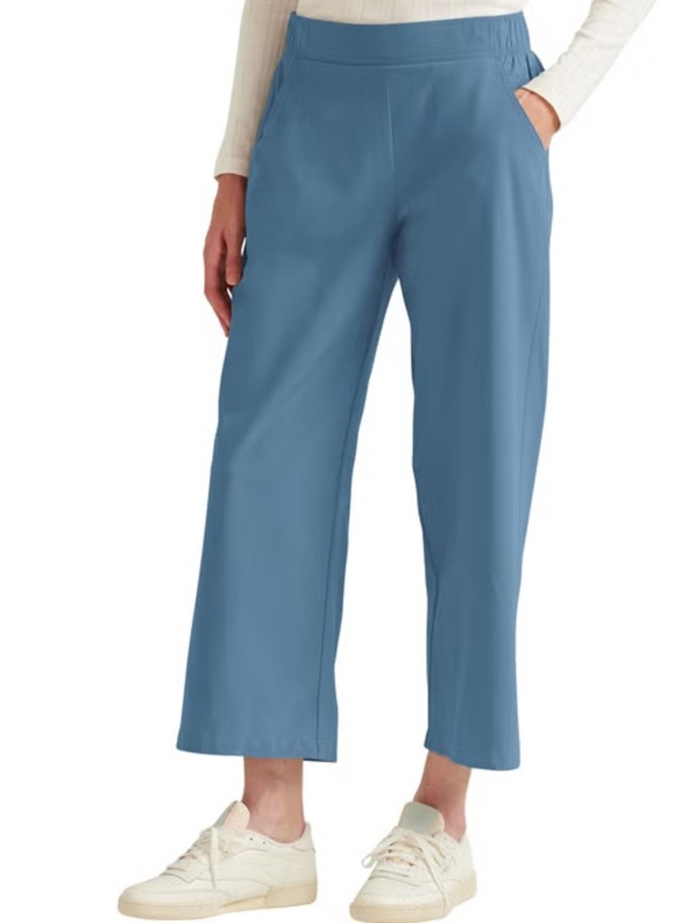 Eddie Bauer Women's Traveler Crop Pant, Blue, Small - NWT
